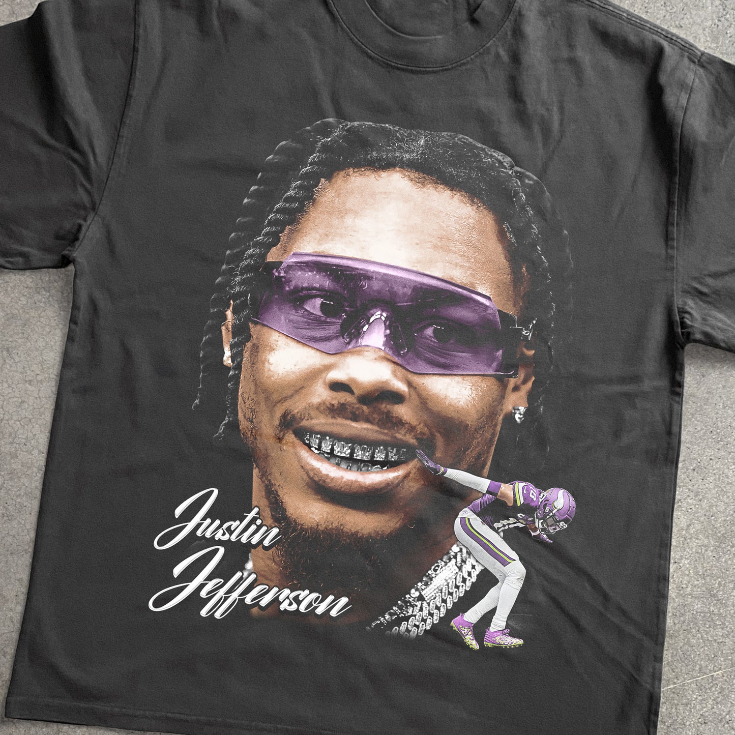 Justin Jefferson Heavyweight Black T-Shirt