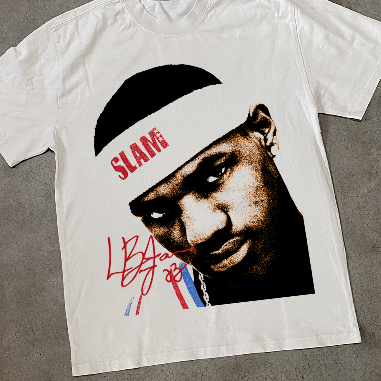 LEBRON 'SLAM' GRAINY HEAVY FADED TEE