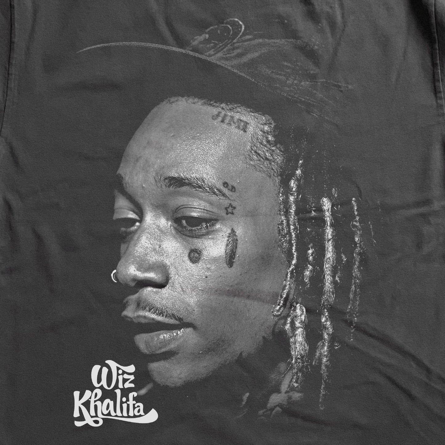WIZ KHALIFA - ROLL UP HEAVYWEIGHT BLACK T-SHIRT