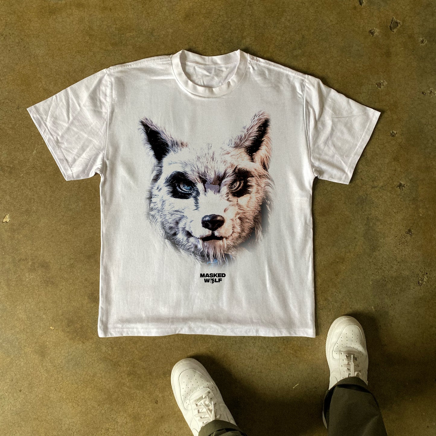 MASKED WOLF HEAVYWEIGHT WHITE T-SHIRT