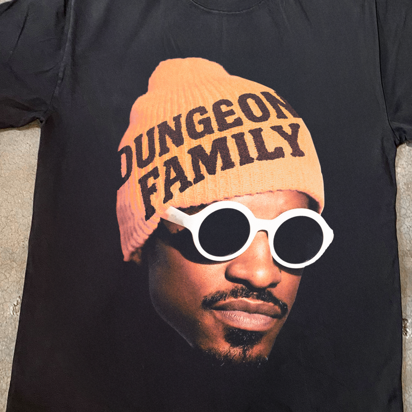 Andre 3000 'Dungeon Family' Heavy Faded Black Tee