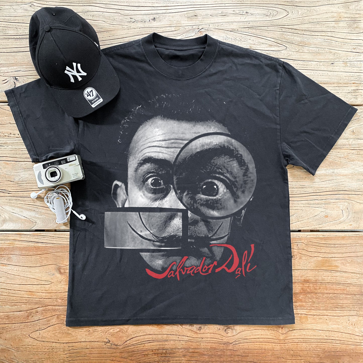 SALVADOR DALI HEAVYWEIGHT BLACK T-SHIRT