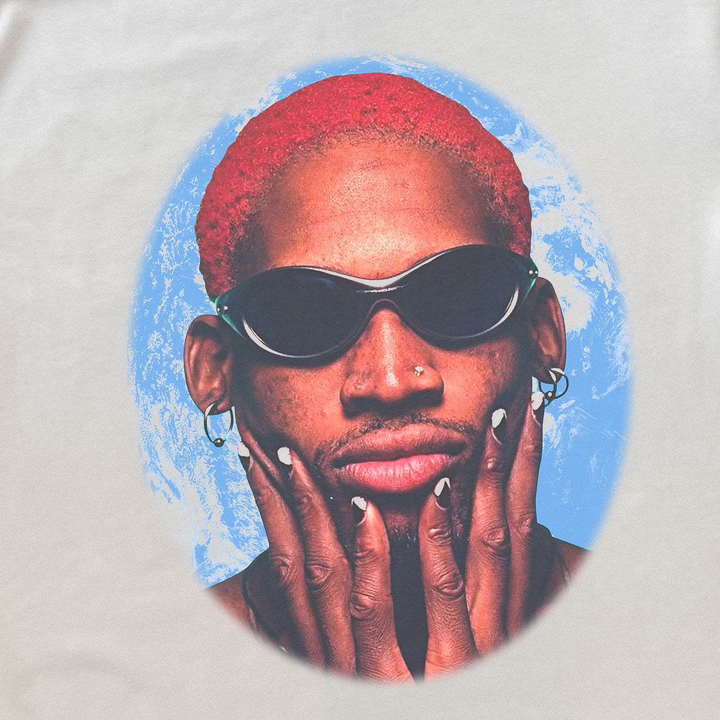 DENNIS RODMAN 'THE WORM' HEAVYWEIGHT WHITE T-SHIRT