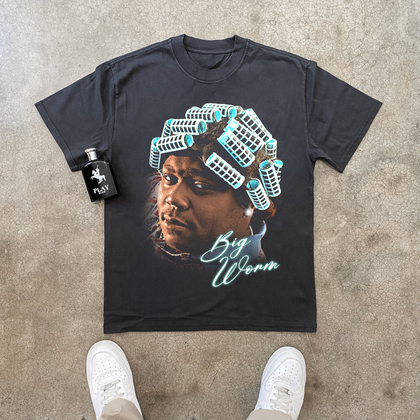 BIG WORM 'FRIDAY MOVIE' HEAVYWEIGHT BLACK T-SHIRT