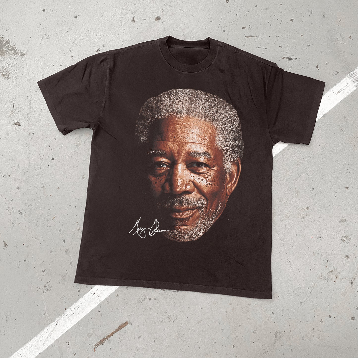 MORGAN FREEMAN HEAVYWEIGHT CHOCOLATE T-SHIRT