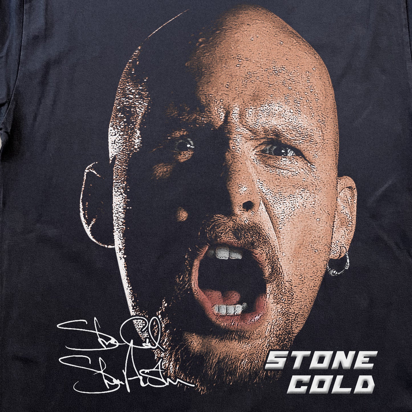 Big Stone Cold Black Heavyweight T-Shirt