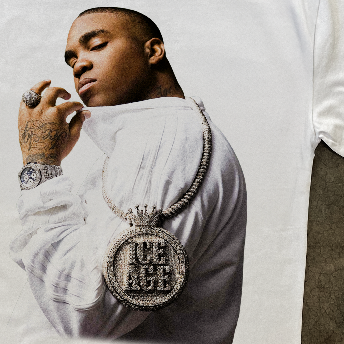 Mike Jones 'Ice Age' Heavyweight White T-Shirt