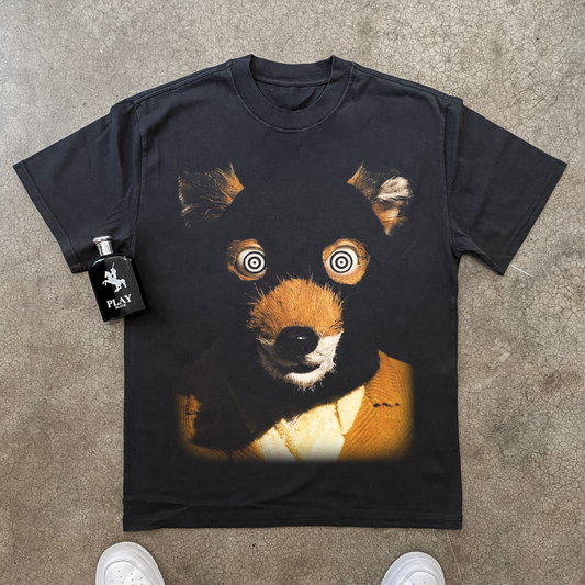 'FANTASTIC MR. FOX' CRAZY EYE HEAVYWEIGHT BLACK T-SHIRT