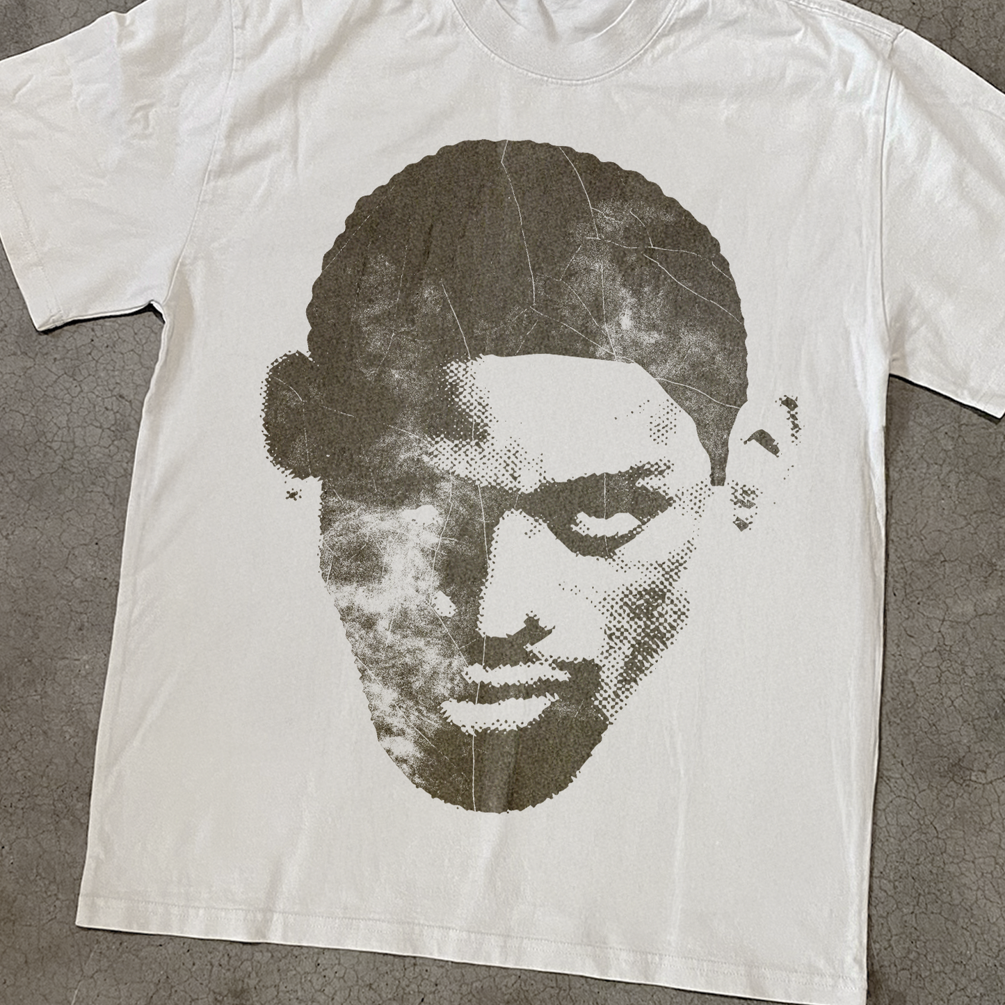 GRUNGE 'RODMAN' HEAVY FADED WHITE TEE