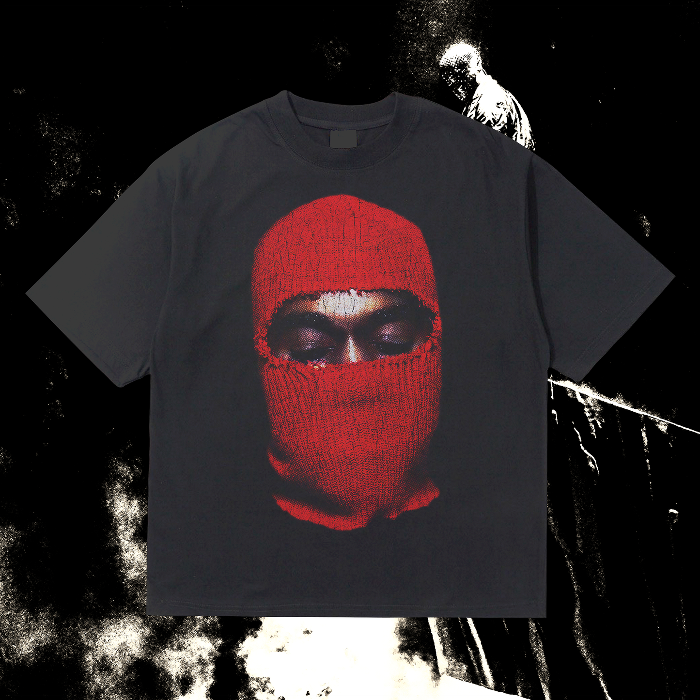 YEEZUS BALACLAVA HEAVYWEIGHT BLACK TEE