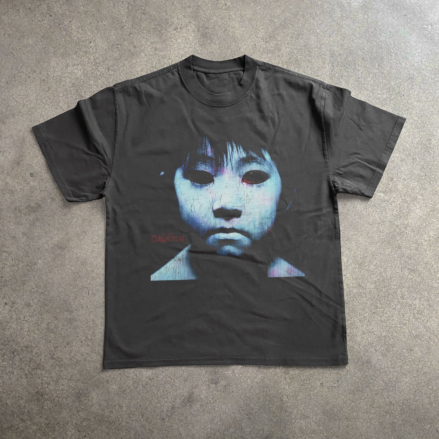 JU-ON GRUDGE 2002 HEAVYWEIGHT BLACK T-SHIRT