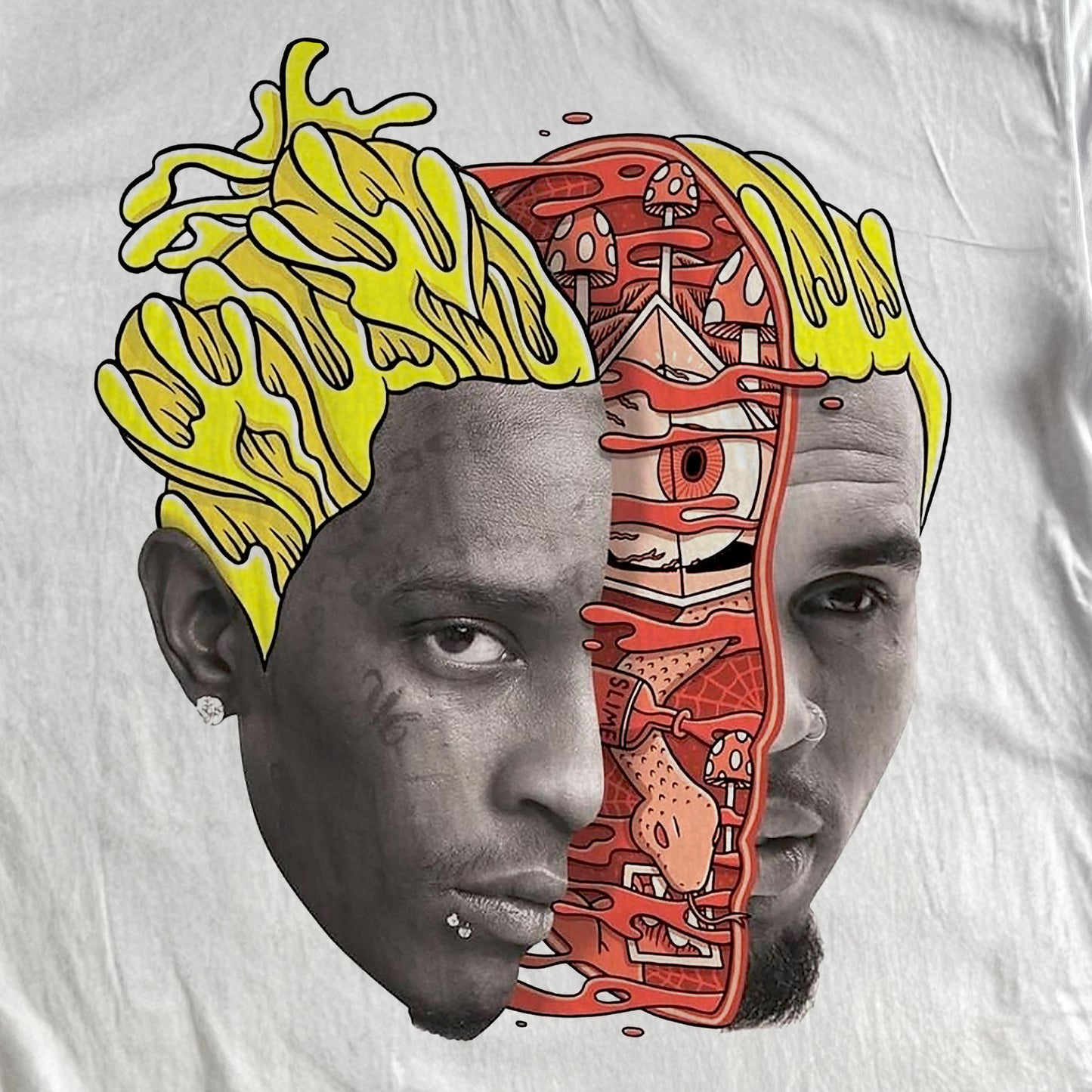 SLIME - B HEAVYWEIGHT WHITE T-SHIRT