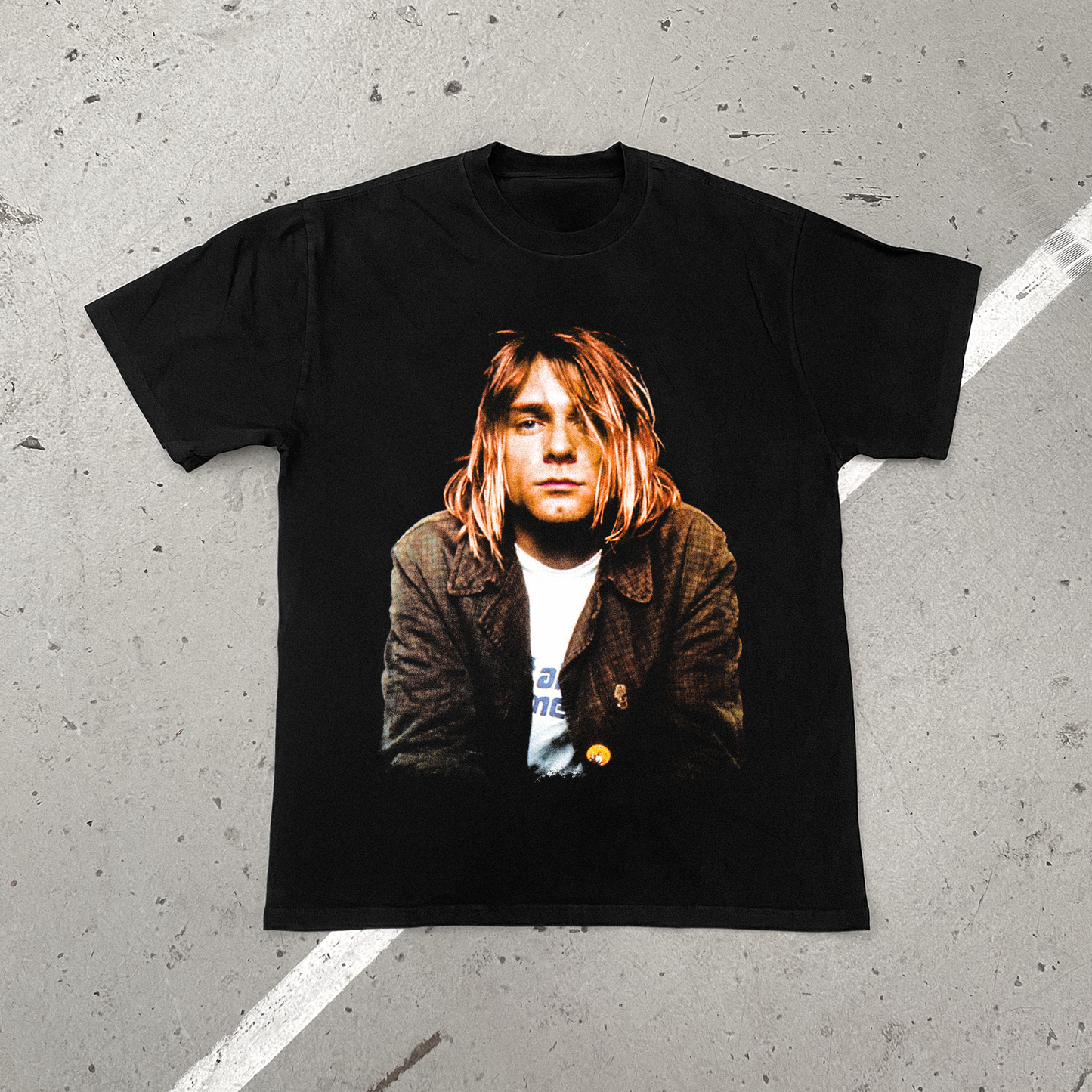 'KURT' HEAVYWEIGHT FADED BLACK T-SHIRT