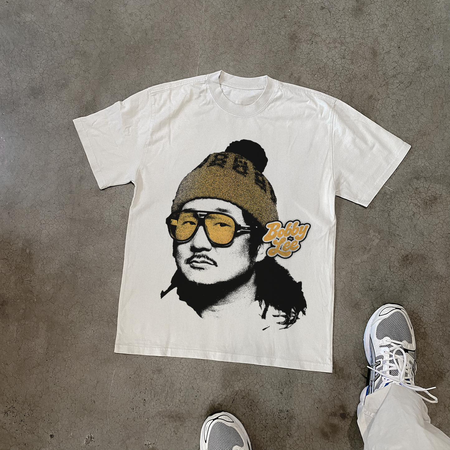 'BOBBY LEE' HEAVY FADED WHITE TEE