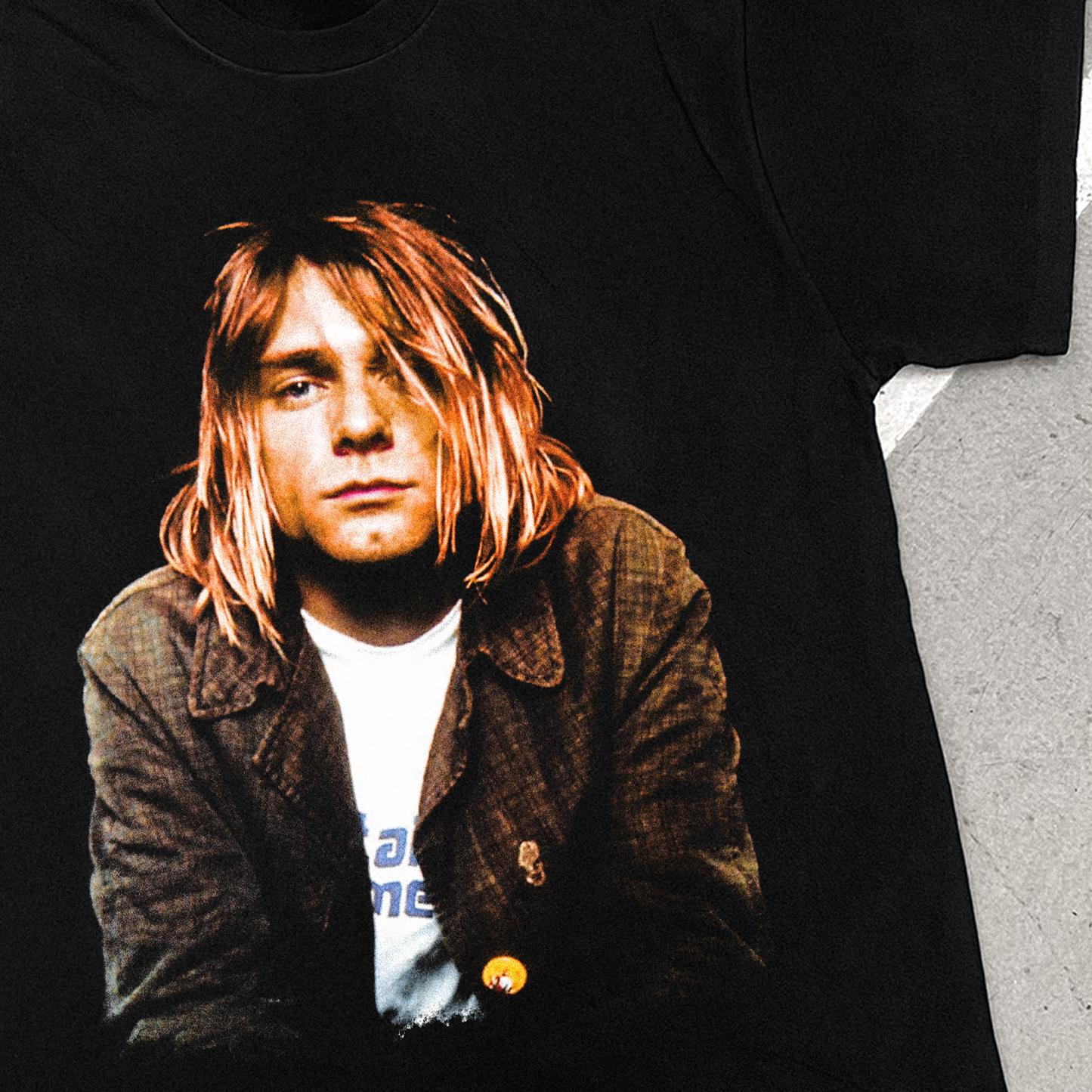 'KURT' HEAVYWEIGHT FADED BLACK T-SHIRT