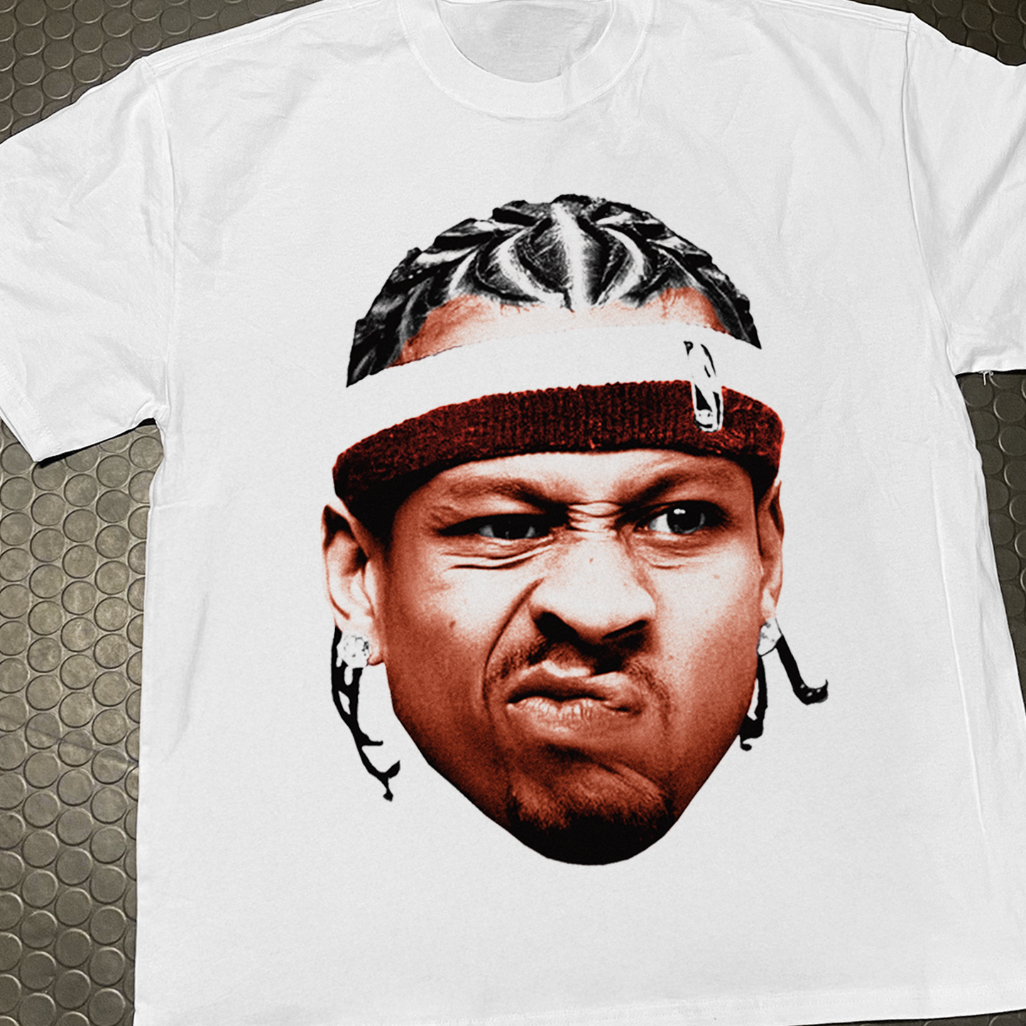 Allen Iverson 'Red Sweatband' Heavy White T-Shirt