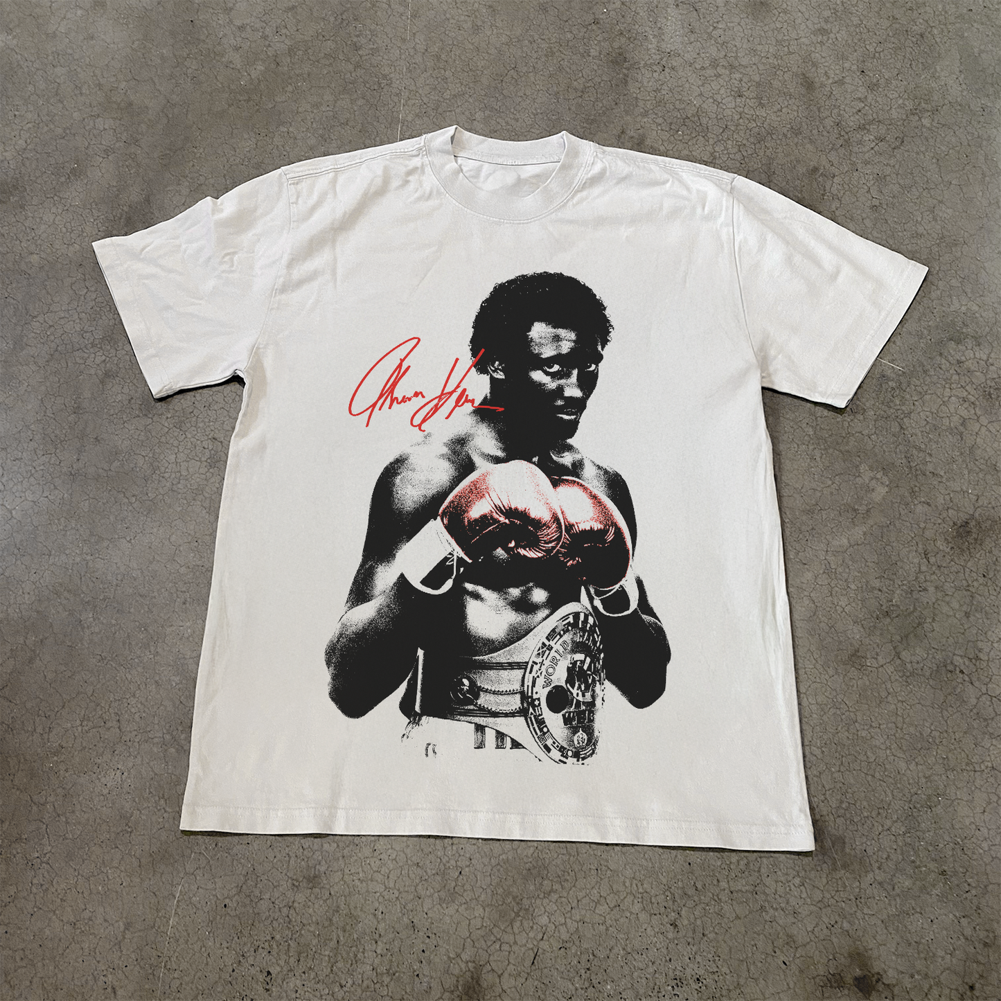 'HITMAN HEARNS' HEAVY FADED WHITE TEE