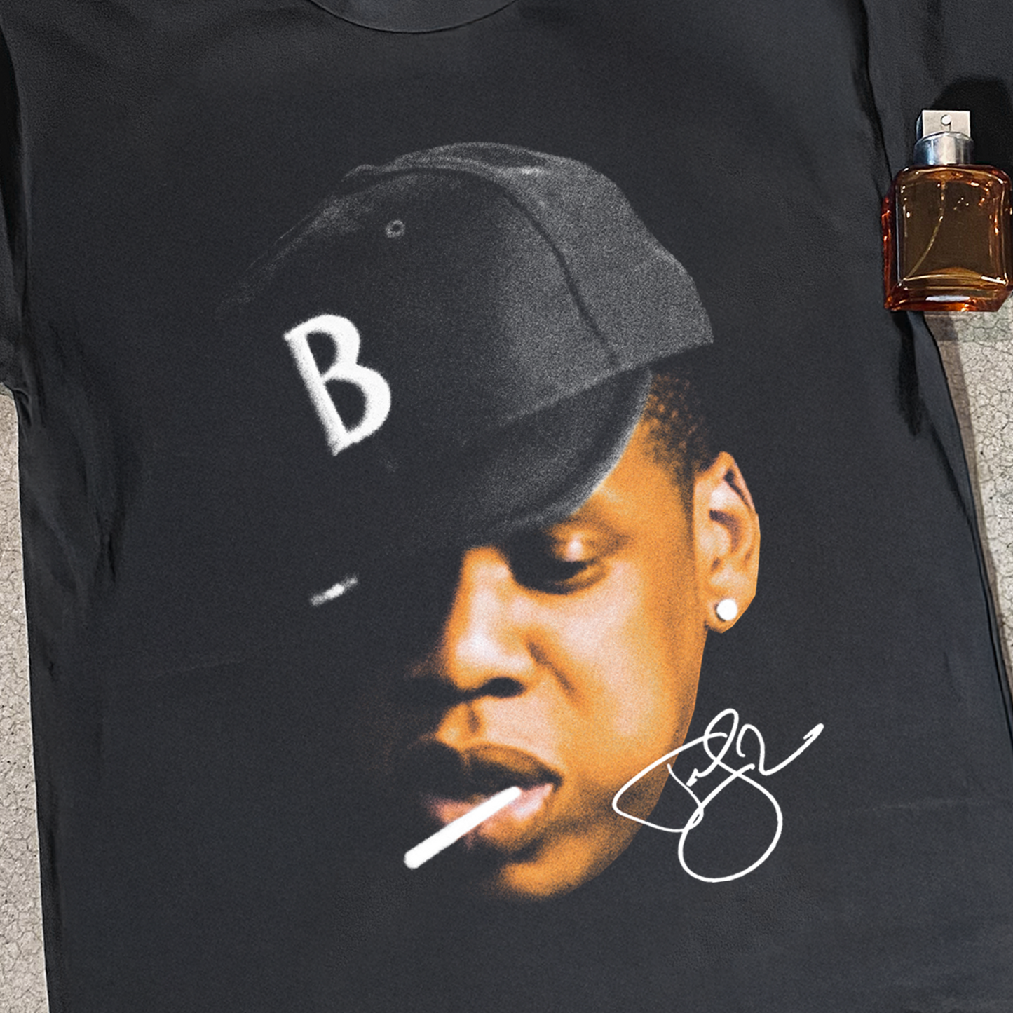 JAY Z 'BROOKLYN HAT' BLACK HEAVYWEIGHT T-SHIRT