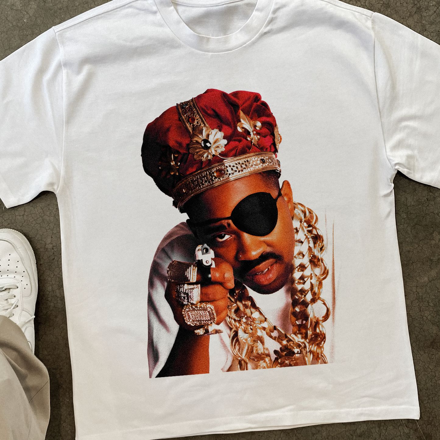 SLICK RICK 'THE RULER' HEAVY WHITE TEE