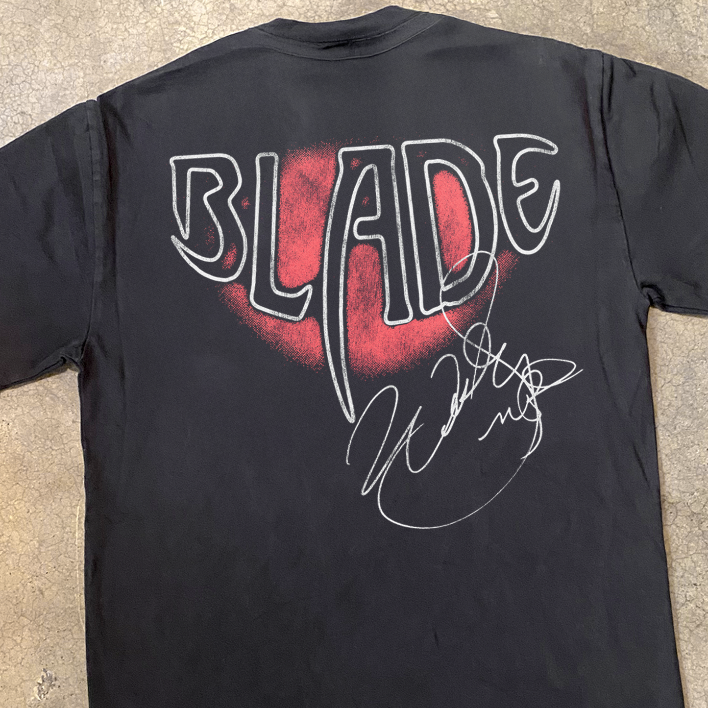 WESLEY 'BLADE GLASSES' HEAVYWEIGHT BLACK TEE