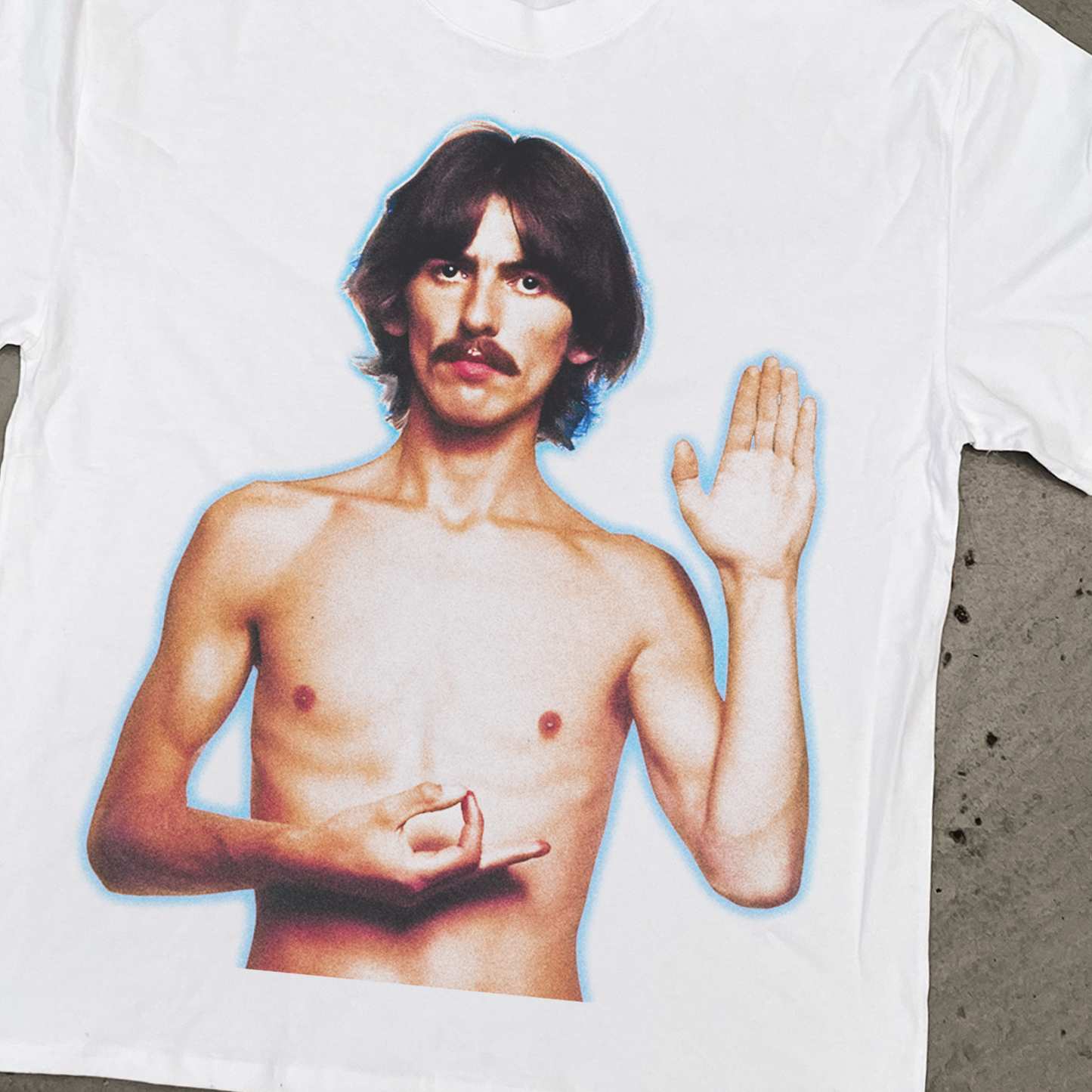 GEORGIE BOY 'WITHIN YOU' GLOW HEAVY FADED WHITE TEE