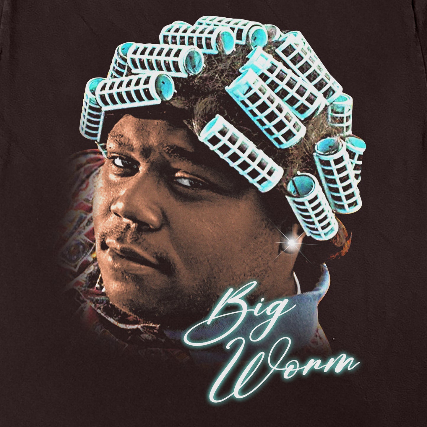 BIG WORM 'FRIDAY MOVIE' HEAVYWEIGHT CHOCOLATE T-SHIRT