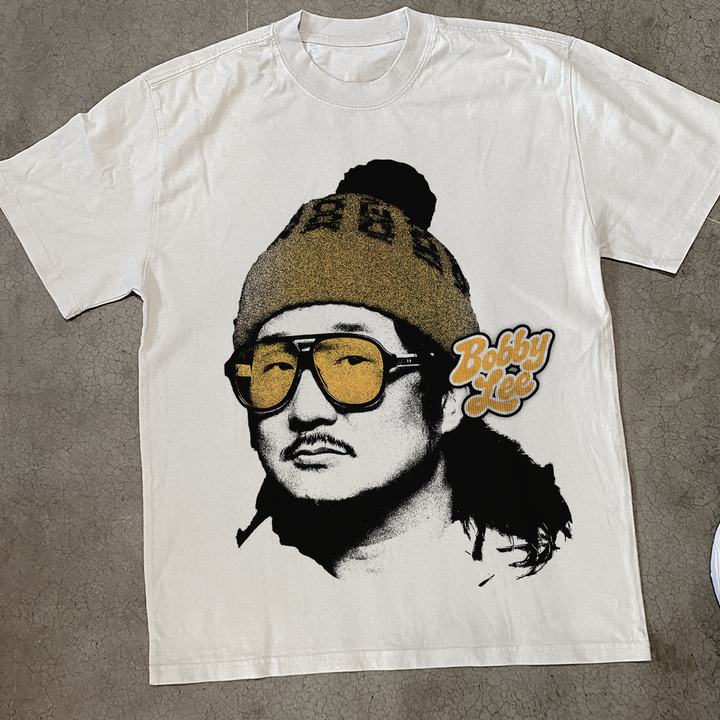 'BOBBY LEE' HEAVY FADED WHITE TEE