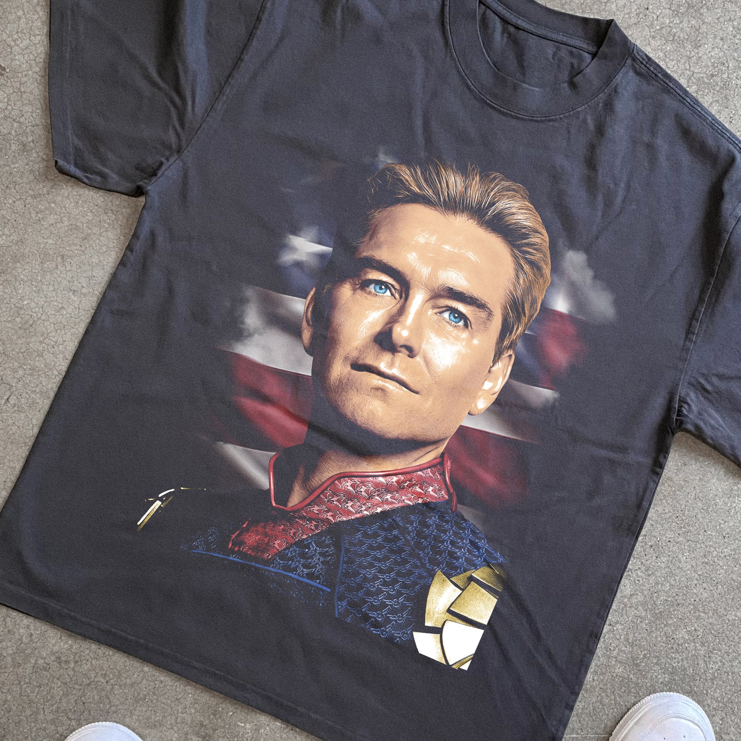 Homelander - The Boys Bighead Heavyweight Black T-Shirt