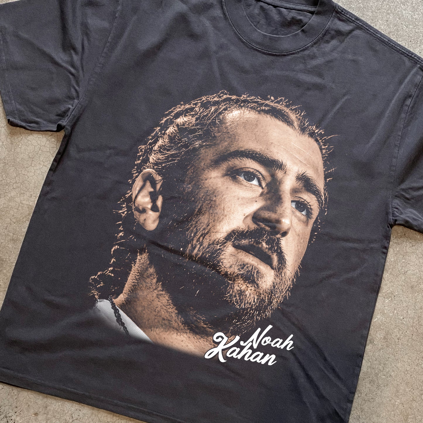 Noah Kahan Big Head Heavyweight Black T-Shirt