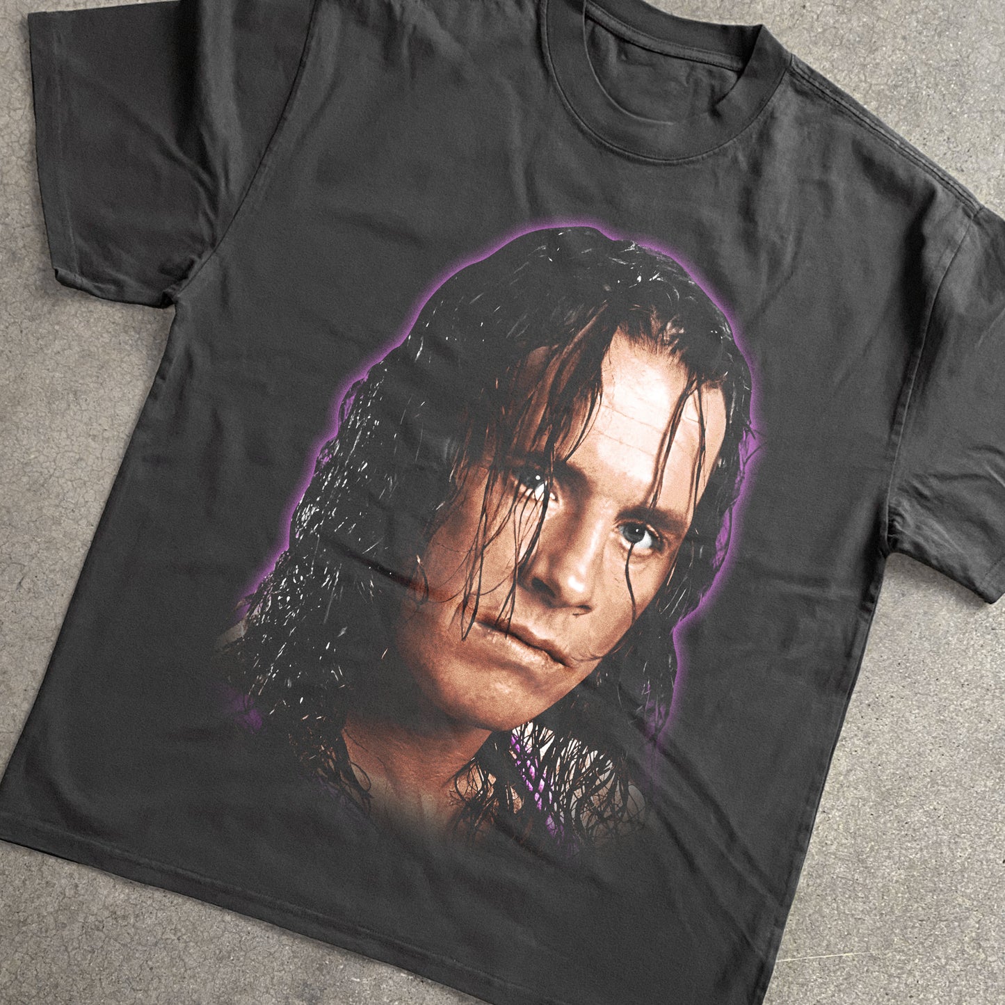 The Hitman Wrestler Heavyweight Black T-Shirt