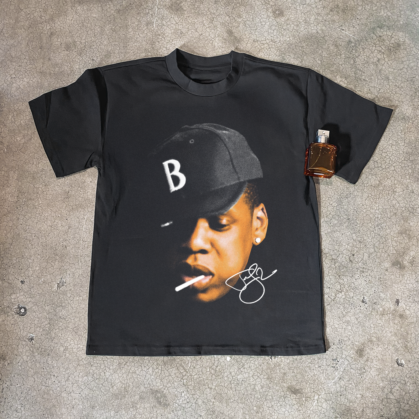 JAY Z 'BROOKLYN HAT' BLACK HEAVYWEIGHT T-SHIRT