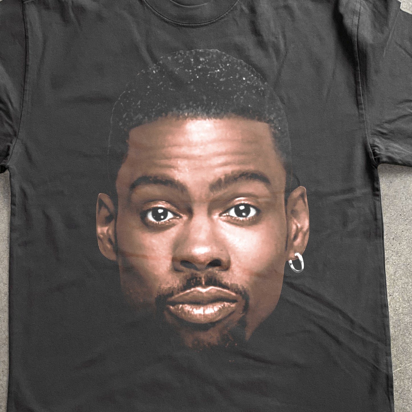CHRIS ROCK BIG HEAD HEAVYWEIGHT BLACK T-SHIRT