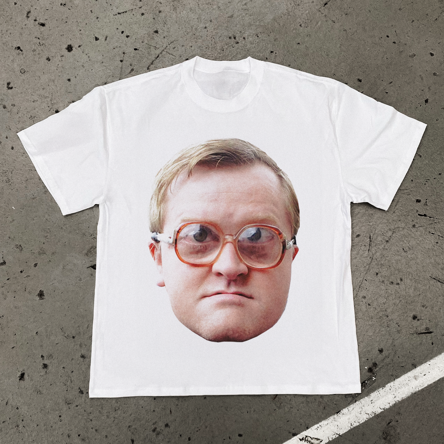 TRAILER PARK 'BUBBLES' HEAVY FADED WHITE TEE