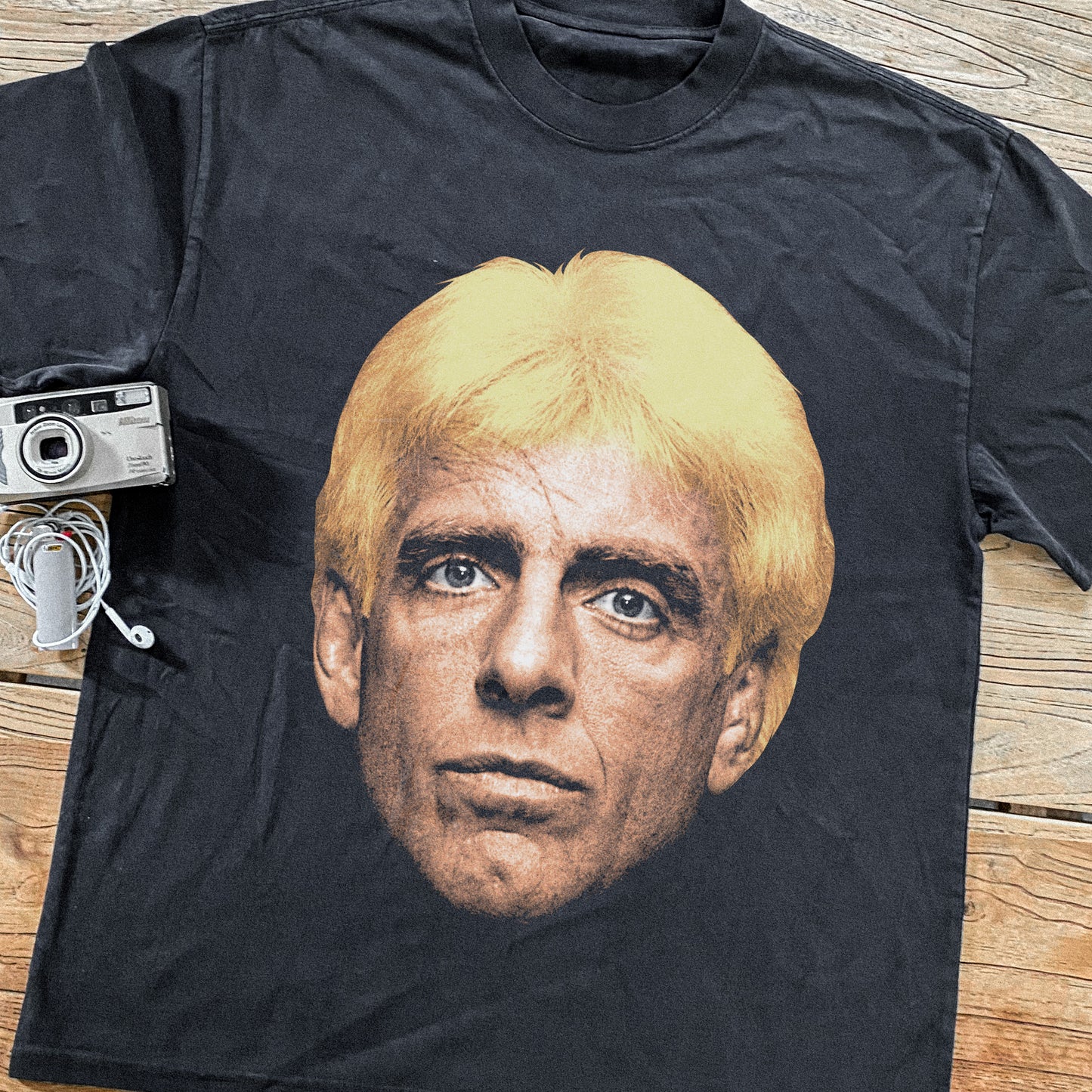 90s Ric Flair Prime  Heavyweight Black T-Shirt