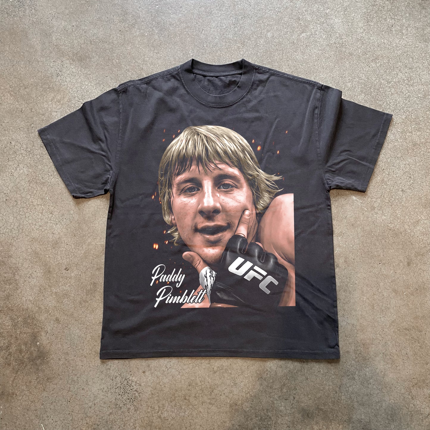 Paddy The Baddy Big Head Heavyweight Black T-Shirt