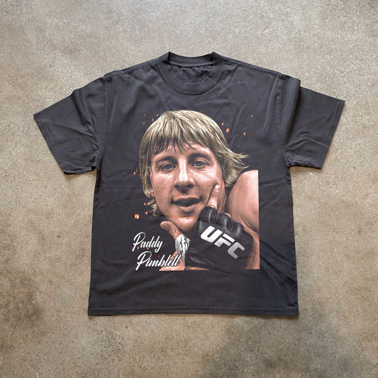 Paddy The Baddy Big Head Heavyweight Black T-Shirt