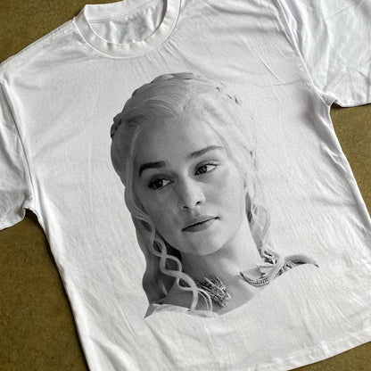 Daenerys Targaryen GOT Heavyweight White T-Shirt
