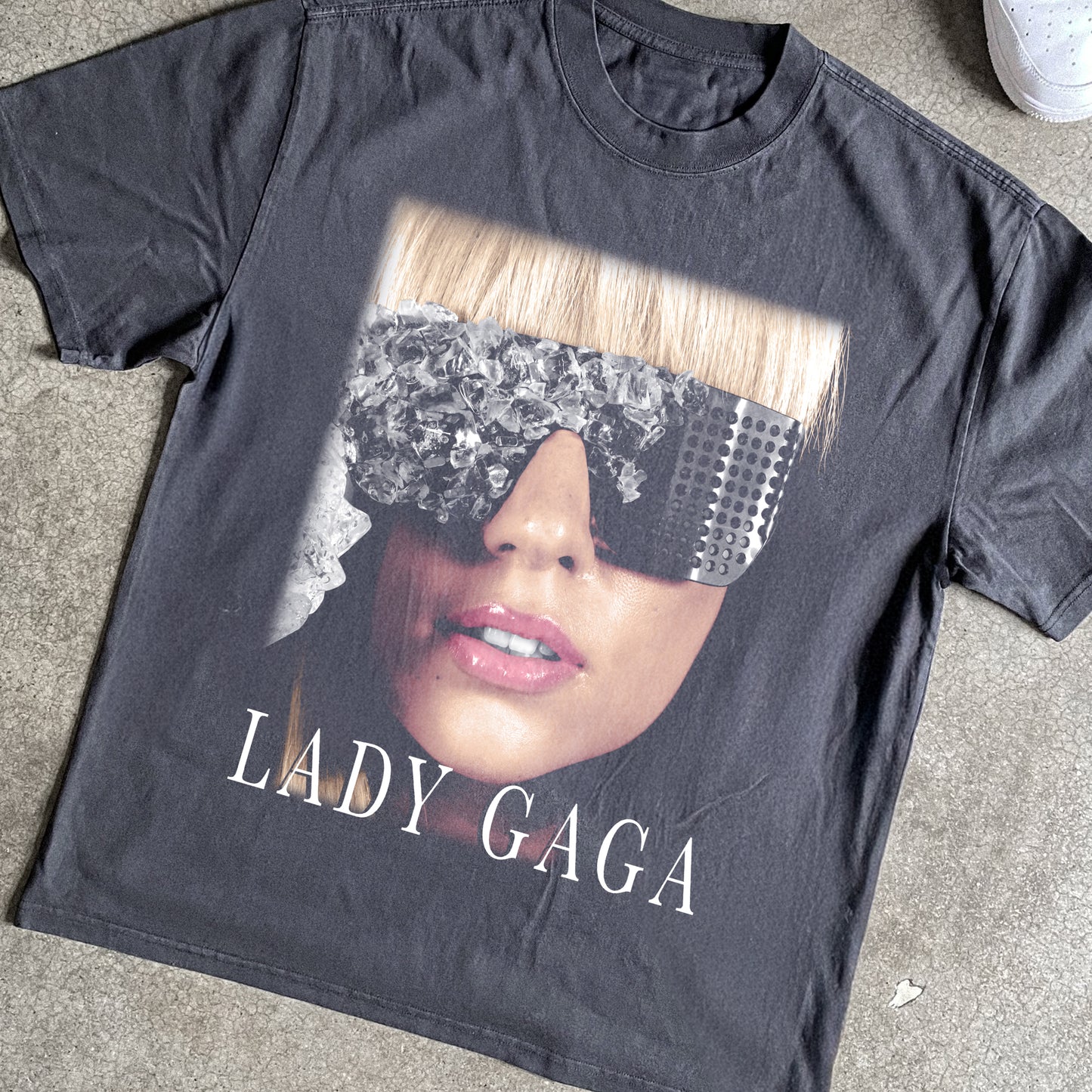 Lady Gaga Poker Face Heavyweight Black T-Shirt