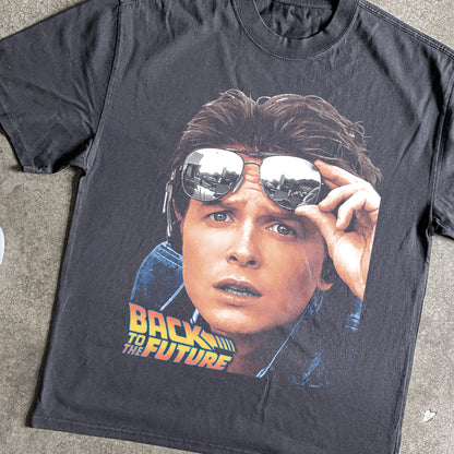 Marty McFly - Back To The Future Heavyweight Black T-Shirt