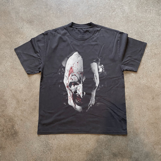 TERRIFIER BIG HEAD HEAVYWEIGHT BLACK T-SHIRT