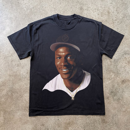 MJ 'W-SOX' HEAVYWEIGHT BLACK TSHIRT