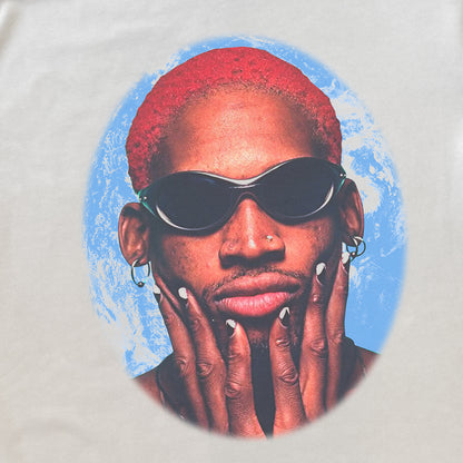 DENNIS RODMAN 'THE WORM' HEAVYWEIGHT WHITE T-SHIRT