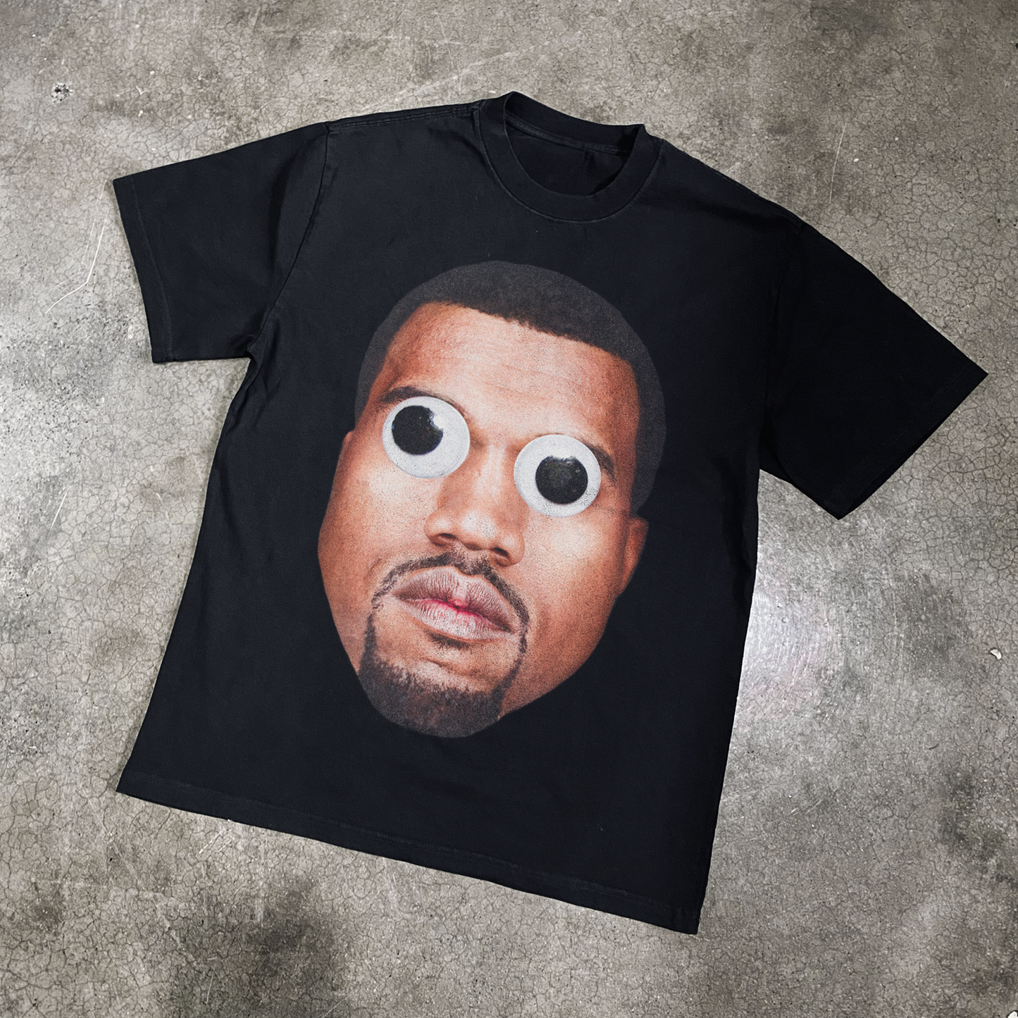 'Krazy Kanye' Heavy Faded Black Tee