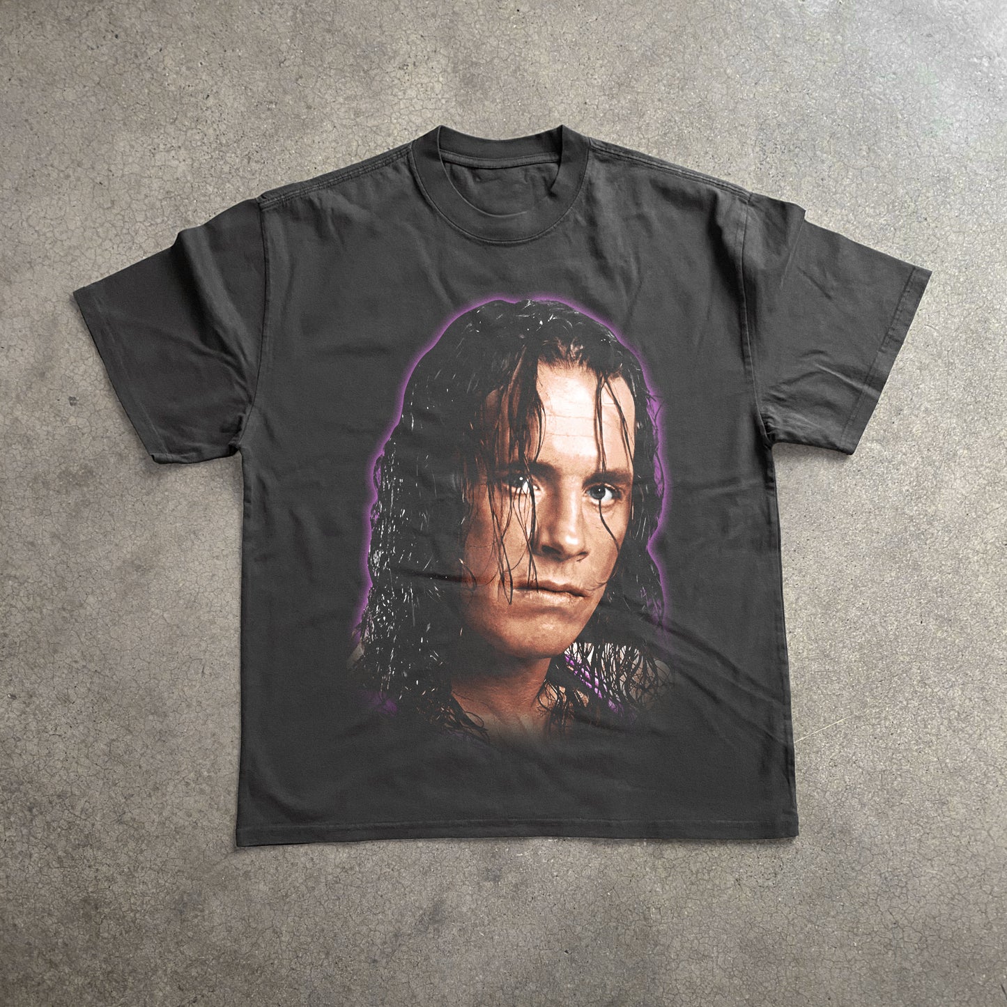 The Hitman Wrestler Heavyweight Black T-Shirt