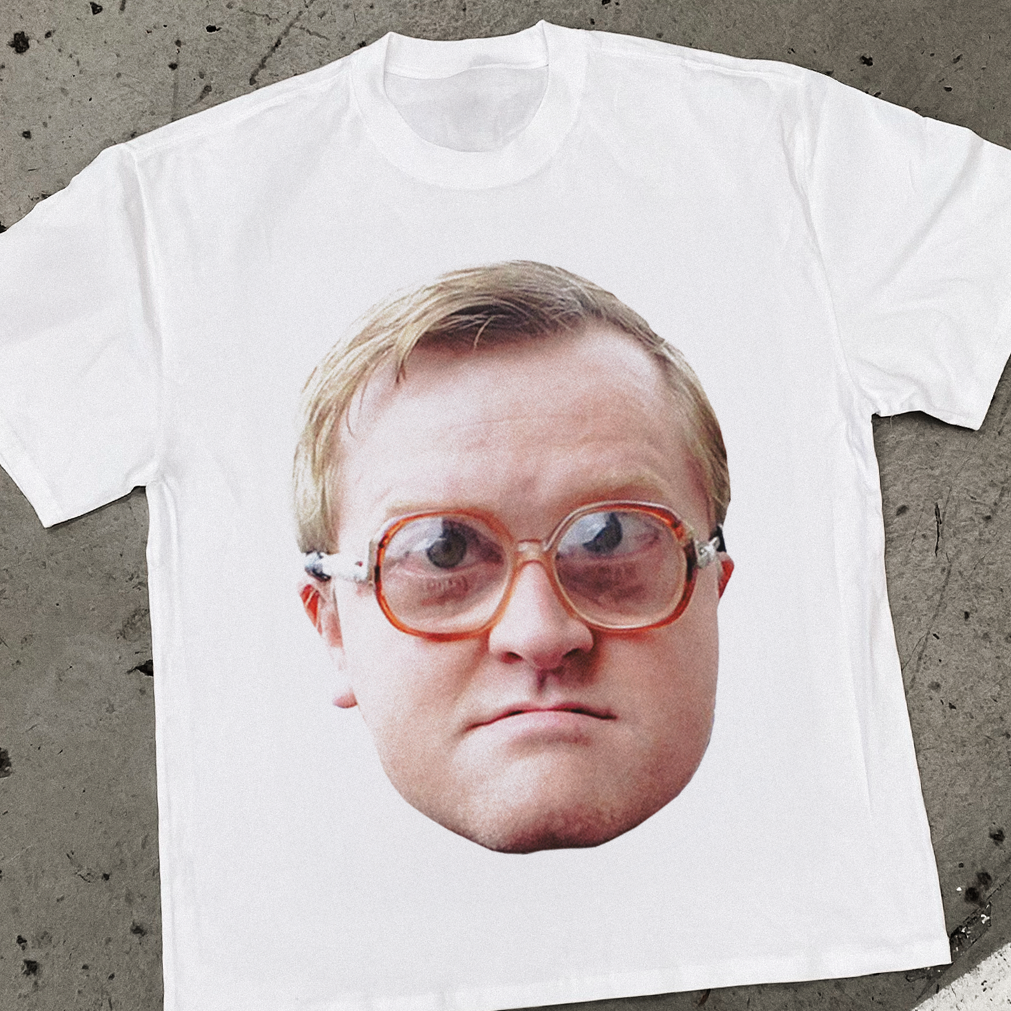 TRAILER PARK 'BUBBLES' HEAVY FADED WHITE TEE