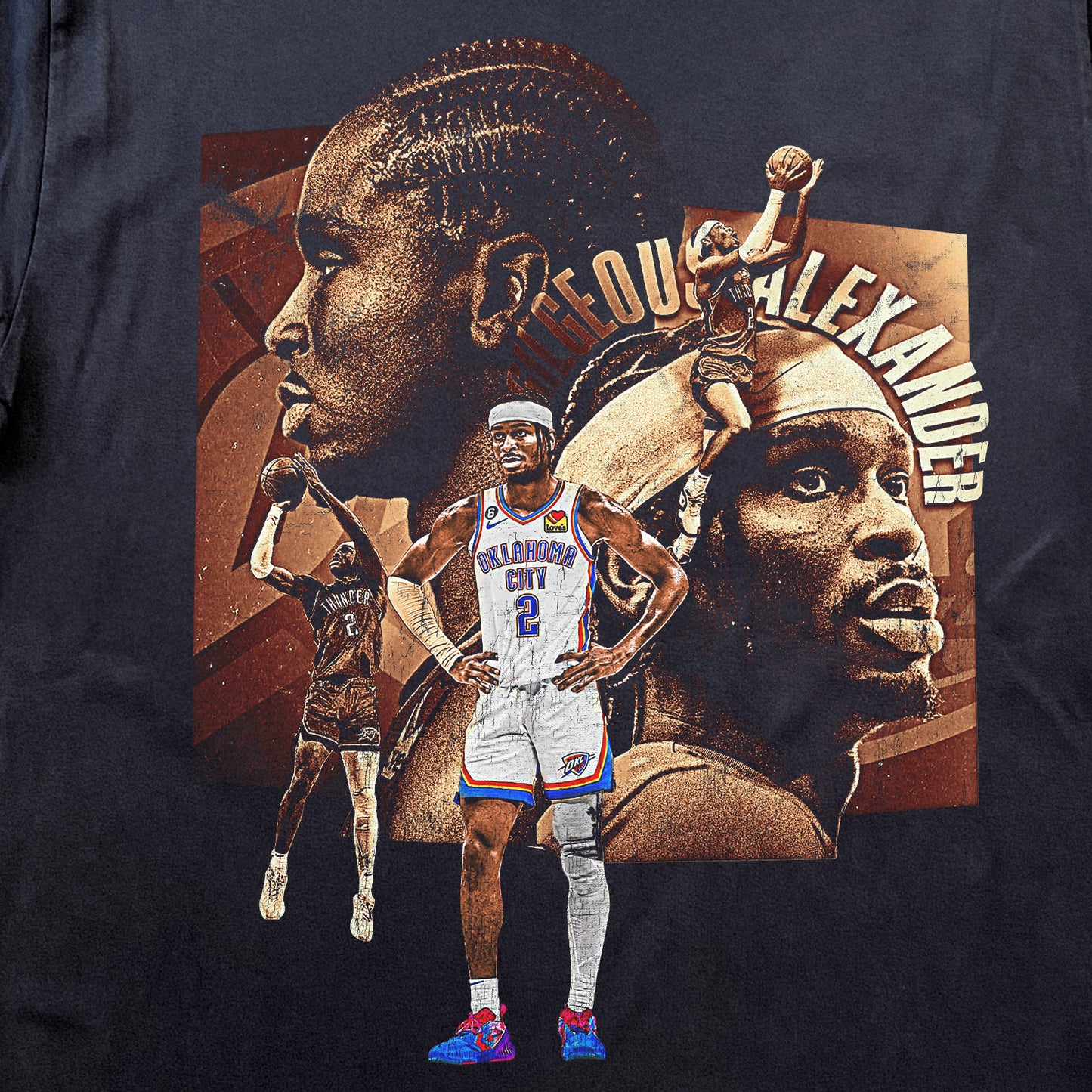 SHAI GILGEOUS ALEXANDER HEAVYWEIGHT BLACK T-SHIRT