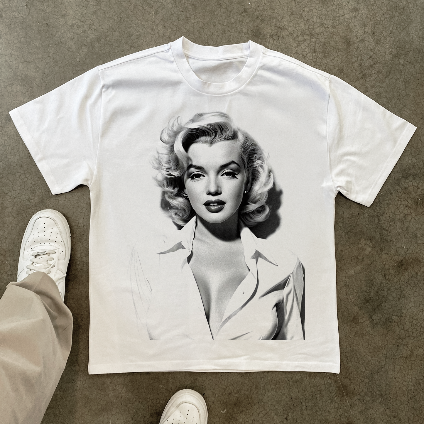 'NORMA JEANE' HEAVYWEIGHT WHITE T-SHIRT