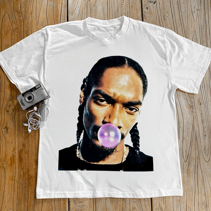 'BUBBLEGUM SNOOP' HEAVYWEIGHT WHITE T-SHIRT