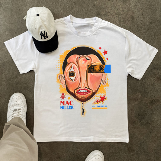 MAC MILLER BALLOONERISM HEAVYWEIGHT WHITE T-SHIRT