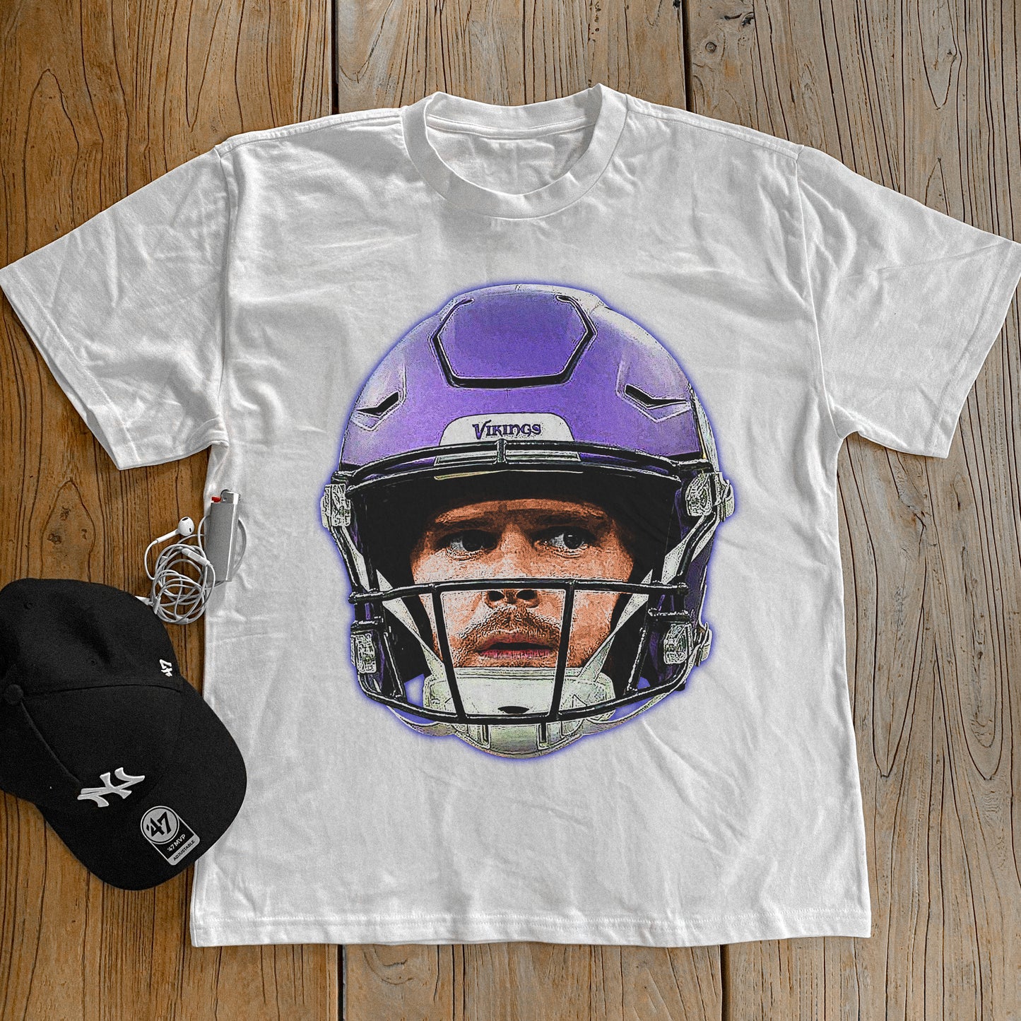 MINNESOTA VIKINGS 'S. DVRNOLD' HEAVYWEIGHT WHITE T-SHIRT